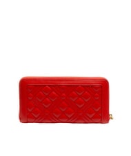 LOVE MOSCHINO QUILTED Gro&szlig;e Geldb&ouml;rse mit Rundum-Rei&szlig;verschluss ROT - Brieftaschen Damen - 3
