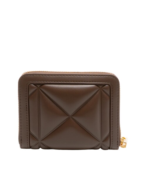 EMBOSSED Kompakte Geldbörse mit Rundum-Reißverschluss Schokolade - Brieftaschen Damen