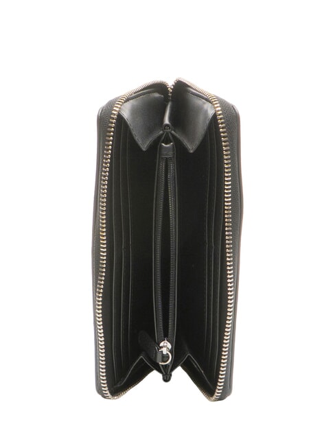 QUILTED Große Geldbörse mit Rundum-Reißverschluss Schwarz Schwarz - Brieftaschen Damen