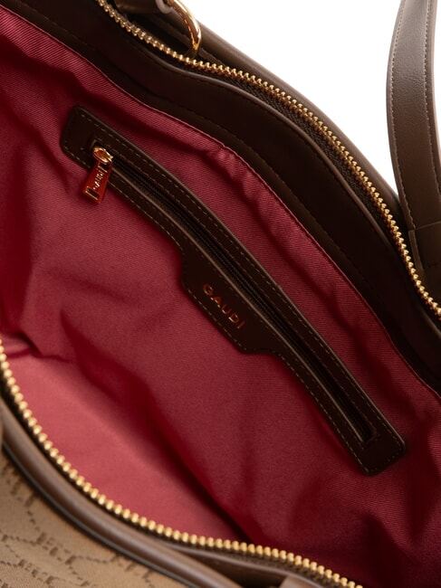 NEW DIAZ Einkaufstasche mit Jacquard-Logo br&auml;unen - Damentaschen