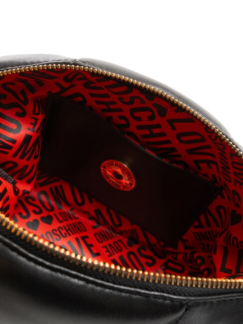 PUFFY LOGO Kleine Umhängetasche mit Herzbeutel schwarz/rot/schwarz - Damentaschen