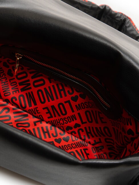 PUFFY LOGO Umhängetasche mit Herzbeutel schwarz/rot/schwarz - Damentaschen