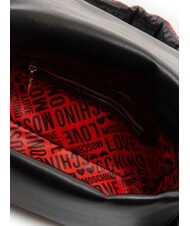 LOVE MOSCHINO PUFFY LOGO Umhängetasche mit Herzbeutel schwarz/rot/schwarz - Damentaschen - 5