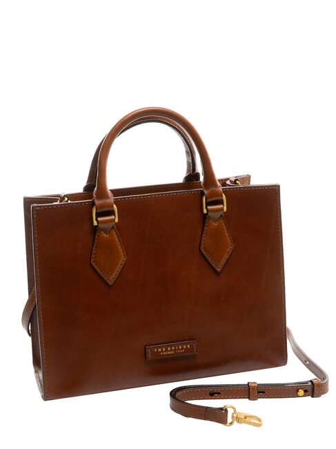 IDA Umh&auml;ngetasche aus Leder BRAUN - Damentaschen