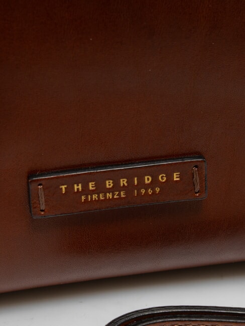 IDA Umh&auml;ngetasche aus Leder BRAUN - Damentaschen