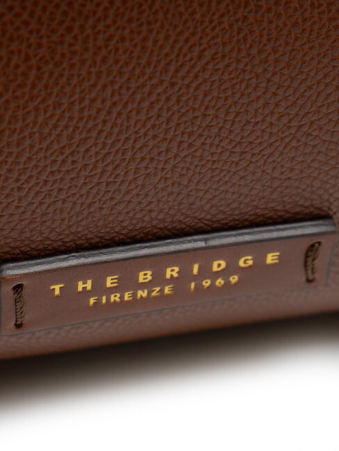 INES Umh&auml;ngetasche aus Leder mit Schultergurt BRAUN - Damentaschen