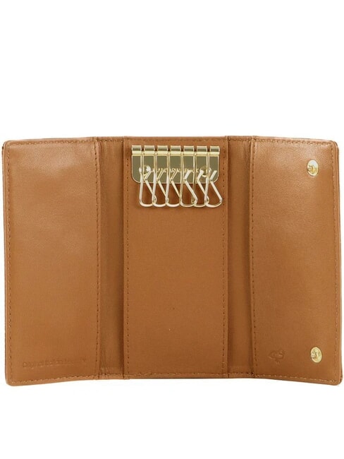 LUNA Schlüsseletui aus Leder Karamell-Café - Schlüsselanhänger und Schlüsseletuis