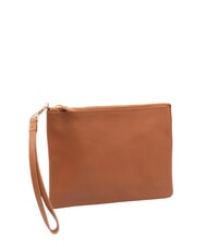 TIMBERLAND SMALL Kleine Clutch aus Leder mit Handgelenksriemen Cognac - Damentaschen - 2