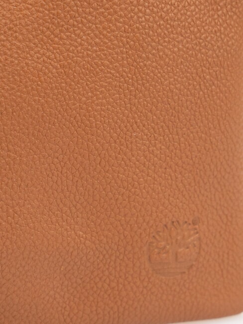 SMALL Kleine Clutch aus Leder mit Handgelenksriemen Cognac - Damentaschen