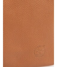 TIMBERLAND SMALL Kleine Clutch aus Leder mit Handgelenksriemen Cognac - Damentaschen - 3