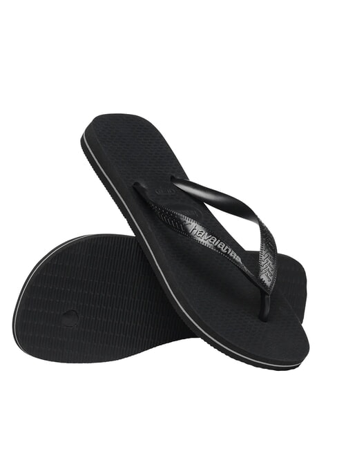 TOP RUBBER LOGO FILETE Flip-Flops SCHWARZ - Herrenschuhe