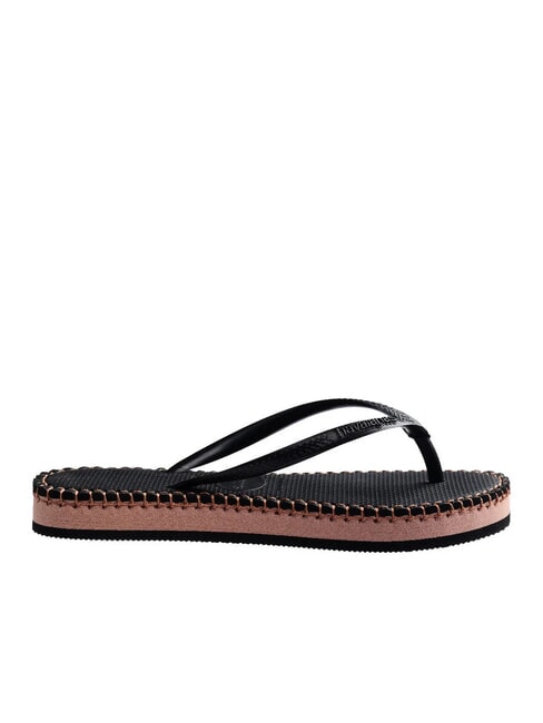 SLIM FLATFORM Flip-Flops SCHWARZ - Damenschuhe