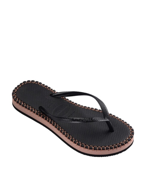 SLIM FLATFORM Flip-Flops SCHWARZ - Damenschuhe