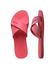 HAVAIANAS AQUA Slipper mit Kreuzband rosa Porzellan - Damenschuhe - 6