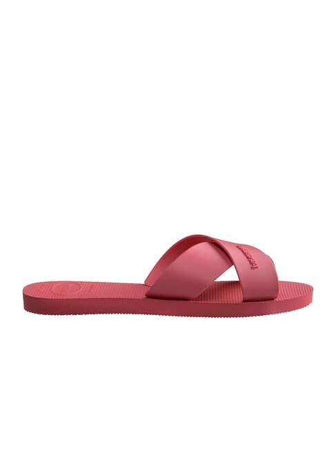 AQUA Slipper mit Kreuzband rosa Porzellan - Damenschuhe