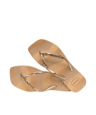 HAVAIANAS STYLESLIM SQUARE GLITTER Quadratische Flip-Flops golden - Damenschuhe - 4