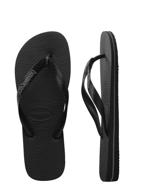 TOP RUBBER LOGO FILETE Flip-Flops SCHWARZ - Herrenschuhe