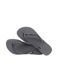 HAVAIANAS SLIM GLITTER II Flip-Flops grau/graphit - Damenschuhe - 4