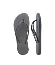 HAVAIANAS SLIM GLITTER II Flip-Flops grau/graphit - Damenschuhe - 5