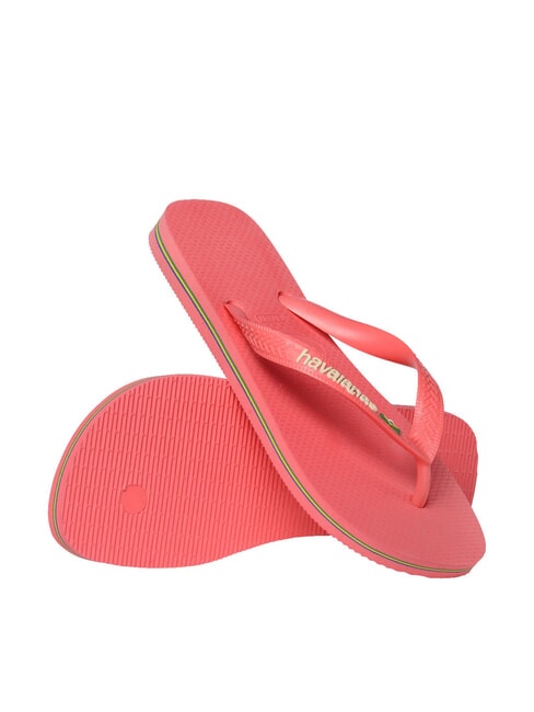 BRASIL LOGO Flip-Flops für Herren tropische Korallen - Schuhe Unisex