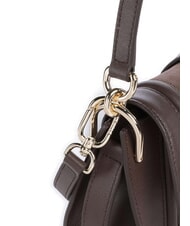 FURLA FLOW Kleine Ledertasche mit Schultergurt Espressotöne - Damentaschen - 3