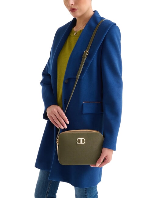 SKYE Kameratasche mit Doppelrei&szlig;verschluss moosgr&uuml;n - Damentaschen