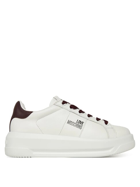 ECLIPSE50 Leder-Sneakers weiß/burgund - Damenschuhe