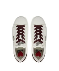 LOVE MOSCHINO ECLIPSE50 Leder-Sneakers weiß/burgund - Damenschuhe - 4