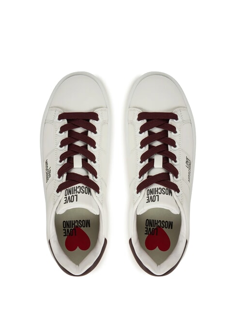 ECLIPSE50 Leder-Sneakers wei&szlig;/burgund - Damenschuhe