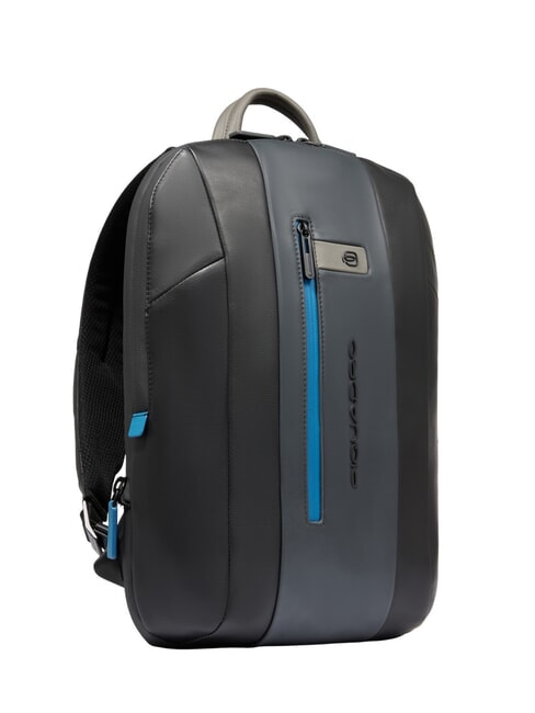 URBAN 15,6" Laptop-Rucksack aus Leder schwarz grigiongr - PC-Rucksäcke