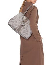 GUESS ERENIA Umhängetasche Logo in dunklem Taupe - Damentaschen - 5