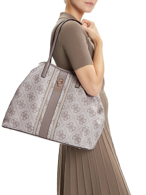 ERENIA Shopper mit Clutch Logo in dunklem Taupe - Damentaschen