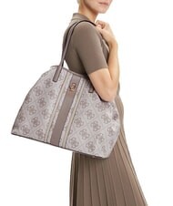 GUESS ERENIA Shopper mit Clutch Logo in dunklem Taupe - Damentaschen - 5