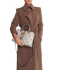 GUESS ERENIA Handtasche, mit Schultergurt Logo in dunklem Taupe - Damentaschen - 5