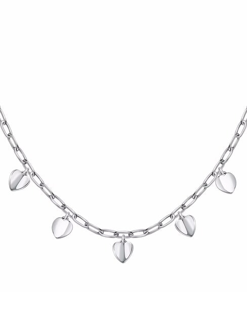 TALISMANI Halskette mit 5 kleinen Herzen STAHL - Halsketten