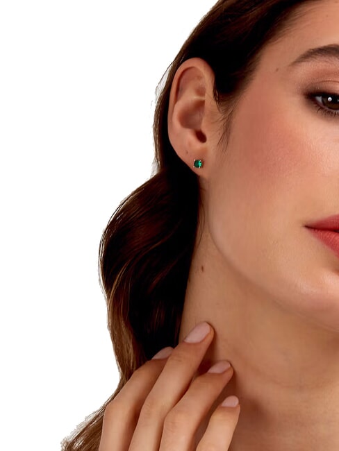 TESORI  Silberohrringe grün - Ohrringe