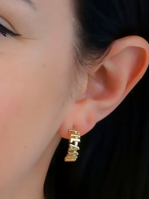 1CLASSE Silberne Logo-Ohrringe Gold - Ohrringe