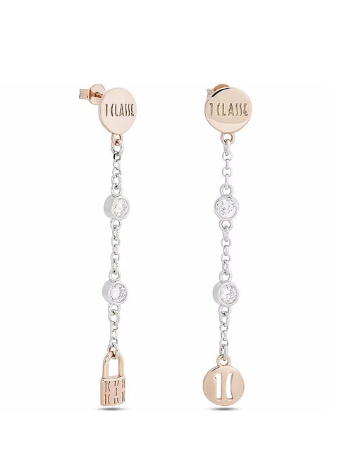 RAMBLA Lange Silberohrringe zweifarbig - Ohrringe