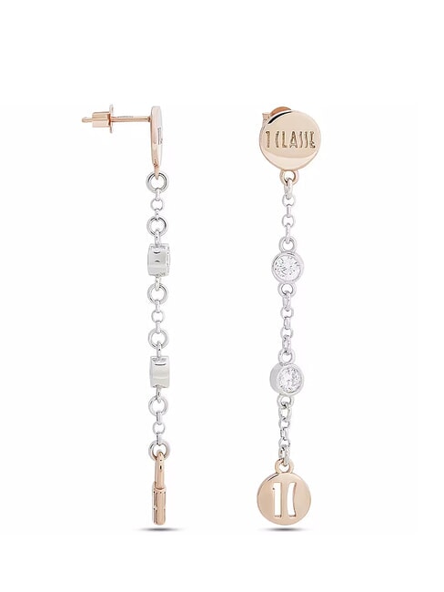 RAMBLA Lange Silberohrringe zweifarbig - Ohrringe