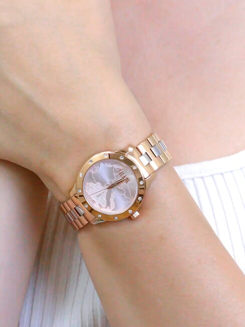 MOOREA Stahluhr mit reiner Zeitanzeige rosš - Uhren