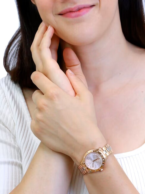 MOOREA Stahluhr mit reiner Zeitanzeige rosš - Uhren