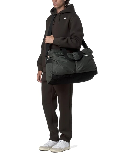 ARDELU Große Reisetasche mit Schultergurt grün schwärzlich - Reisetaschen