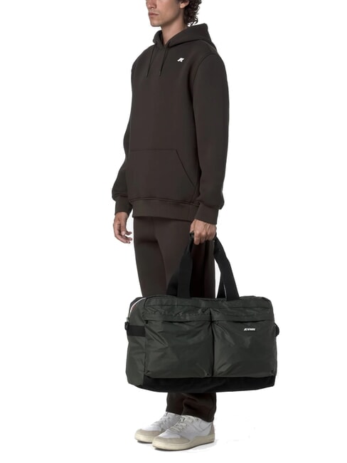 ARDELU Große Reisetasche mit Schultergurt grün schwärzlich - Reisetaschen