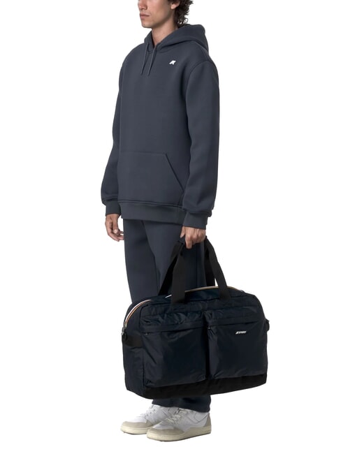 ARDELU Große Reisetasche mit Schultergurt blaue Tiefe - Reisetaschen