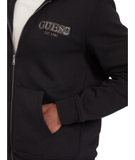GUESS ZIP BASIC Kapuzenjacke mit durchgehendem Reißverschluss jetbla - Sweatshirts Herren - 3