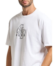 GUESS BASIC Baumwoll-T-Shirt purweiß - Herren-T-Shirts - 3