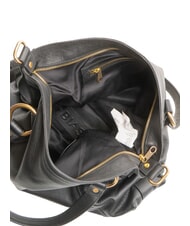 BIASIA WEAVE Leder-Shoppingtasche mit Schultergurt Schwarz - Damentaschen - 5