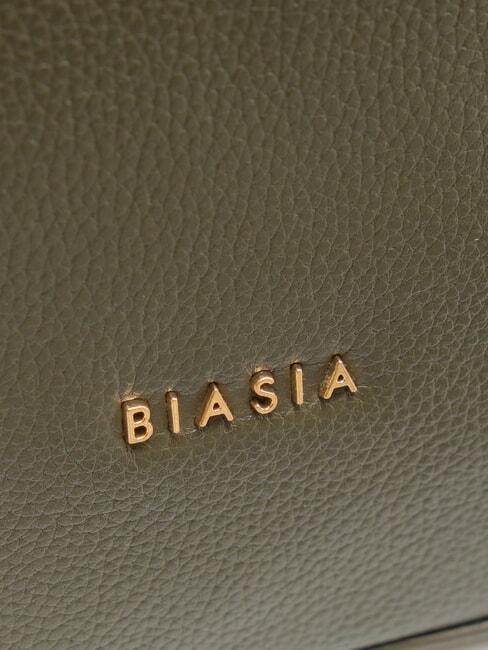 NOVEAU Leder-Umhängetasche mit Schultergurt Moos - Damentaschen