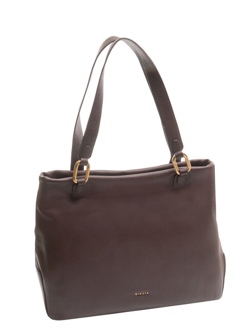 NOVEAU Umh&auml;ngetasche aus Leder prune - Damentaschen