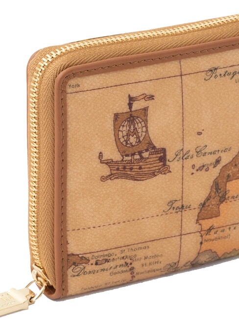 GEO CLASSIC Kleine Geldbörse mit Rundum-Reißverschluss NATÜRLICH - Brieftaschen Damen